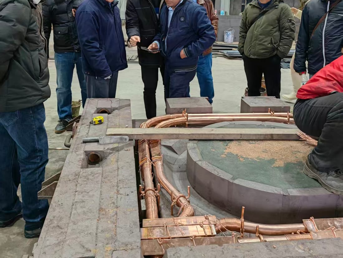 Witnessed acceptance test of a machined copper casting with the manufacturer's engineers